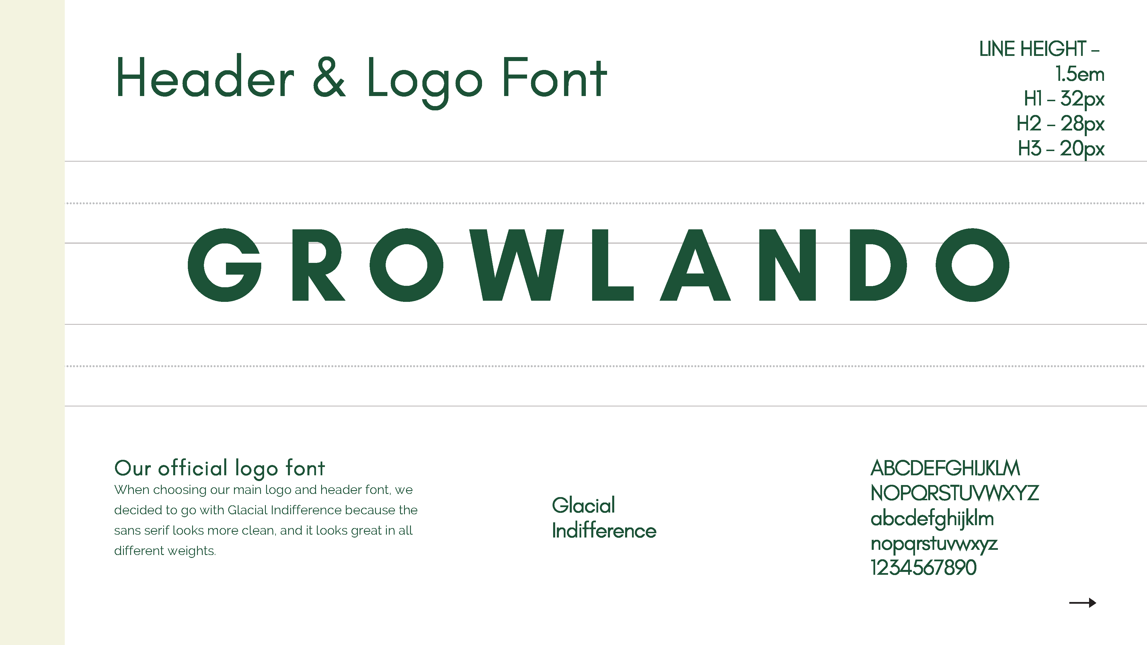 Growlando style guide page 5