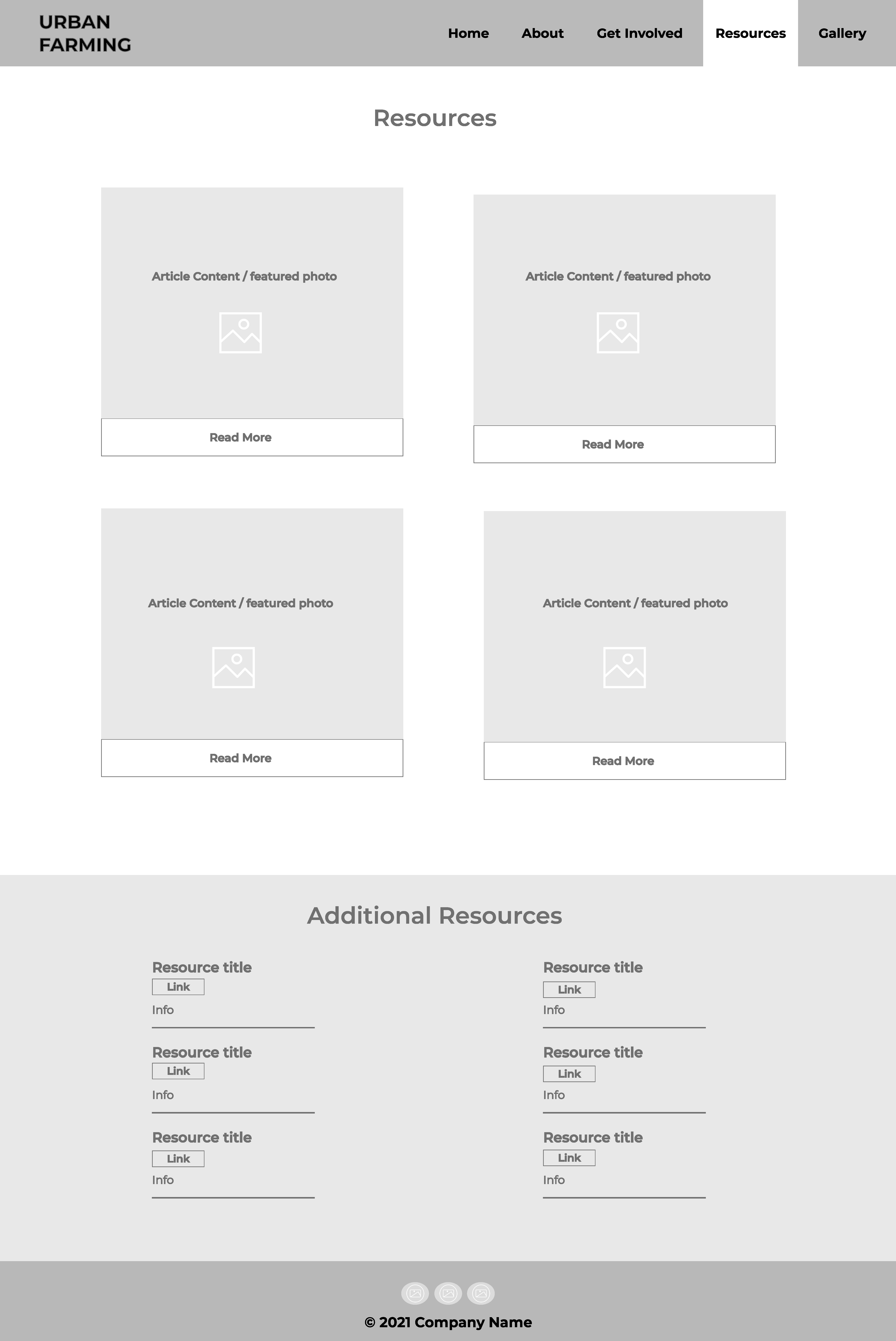 Urban Farming wireframe page 4