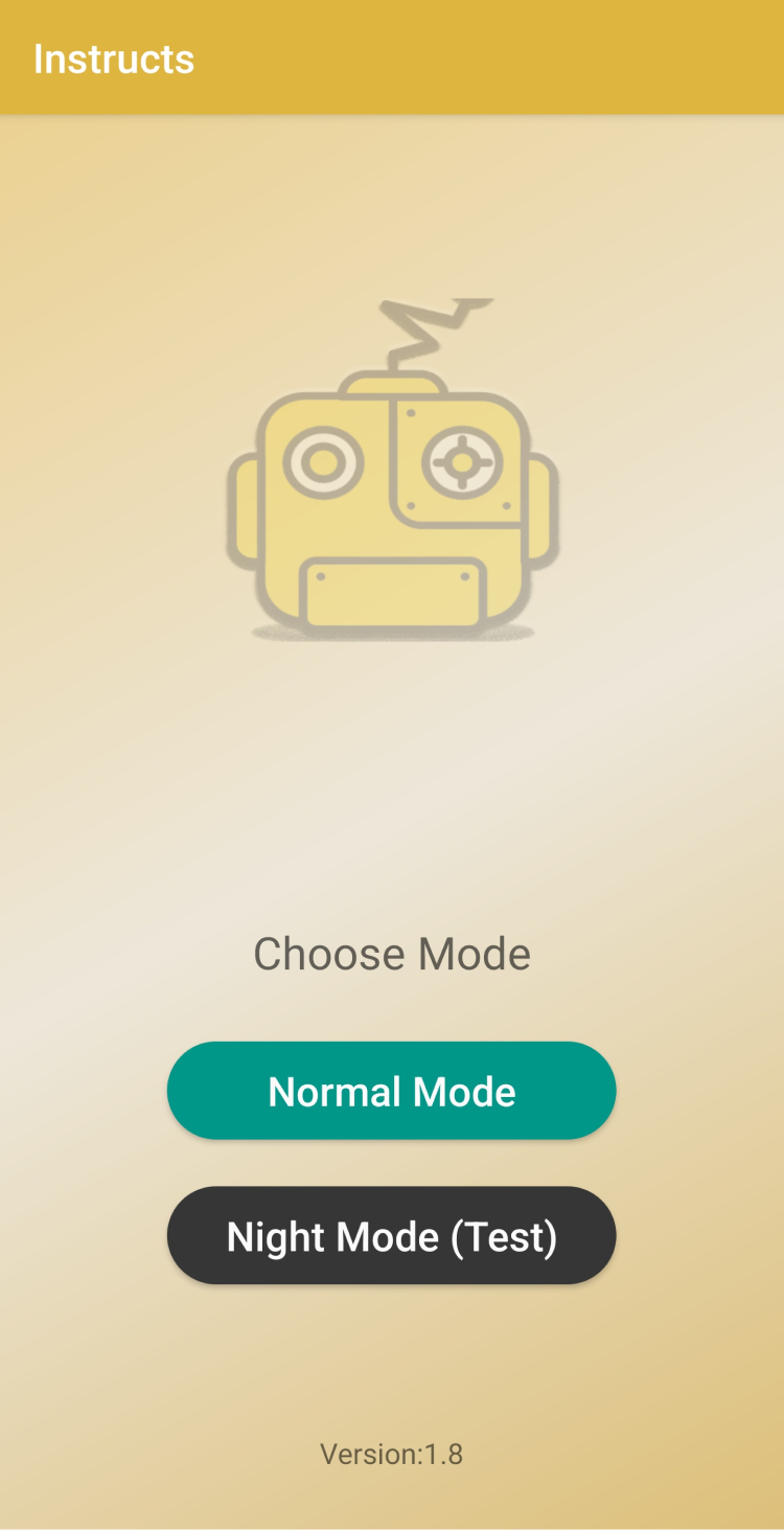 Choose Mode screen